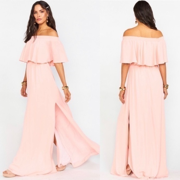 Show Me Your MuMu Dresses & Skirts - NWT SMYM Hacienda Maxi Dress in Frost Pink Crisp